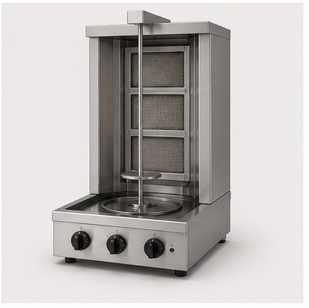 3-Burner Gas Shawarma Machine